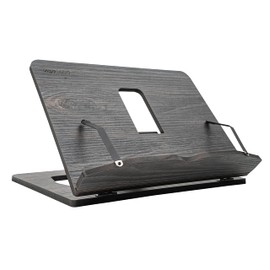 Vigo Wood Book Stand, Book Holder, Reading Stand, Cookbook Holder, Recipe Book Stand, Wooden Book Stands for Reading, Cookbook Stand for Kitchen, Book Holder for Reading in Bed (Cambridge)