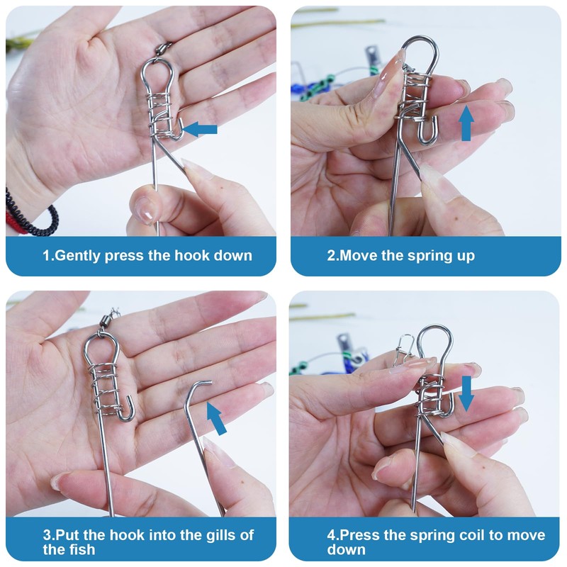 Joyeee Fish Stringer Holder for Fishing, 14.8 Foot Silent Fishing
