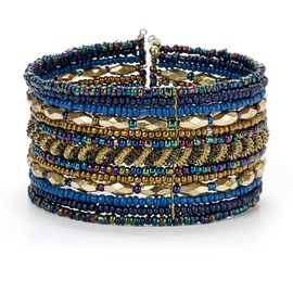 SPUNKYsoul Cuff Bracelets for Women Collection (Blue/Gold)