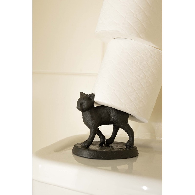 Homezone® Animal Themed Decorative Toilet Roll Holders Cat Free Standing