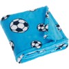 Playshoes Soft Fleece Blanket (Blue Football, 75x100cm)