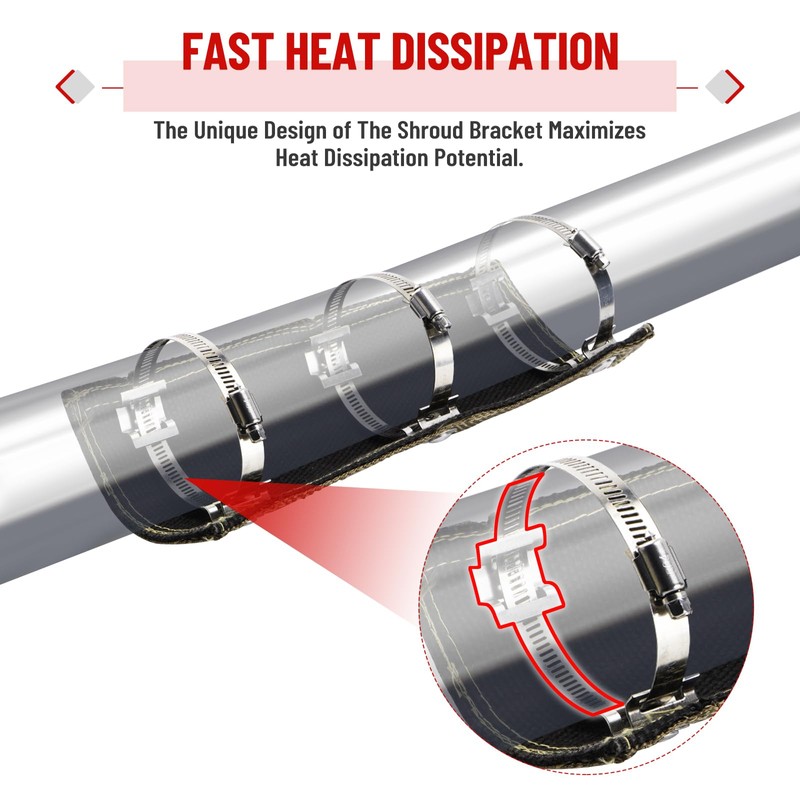 Racewill Titanium Pipe Shield 6" x 12" Exhaust Heat Shield,