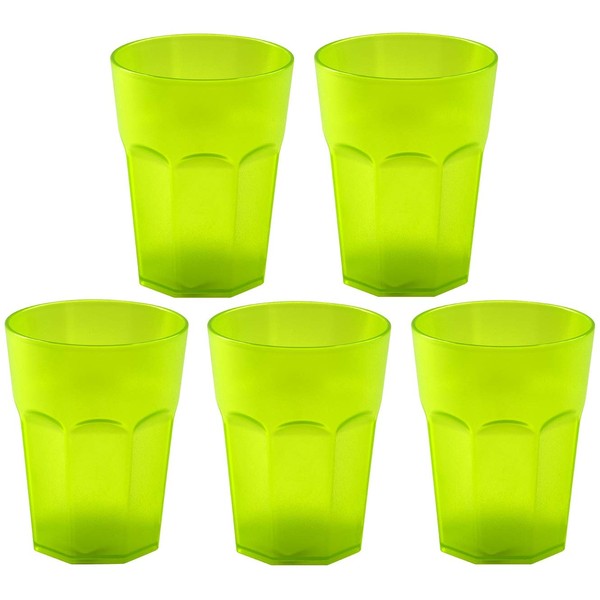 ENGELLAND - 5 x Plastic Cups Drinking Cups Green Cocktail