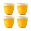 Preserve Mini Food Storage, Yellow, 8 oz., Set of 4