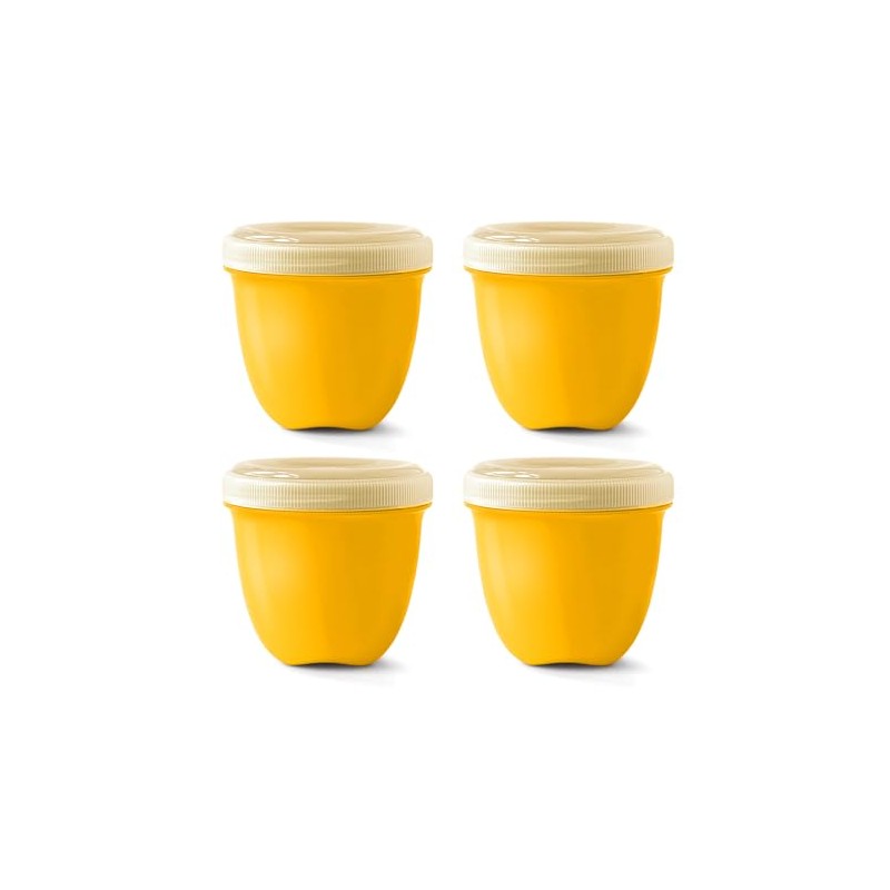 Preserve Mini Food Storage, Yellow, 8 oz., Set of 4