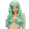 WIDMANN 04405 Mermaid Wig Green/Blue