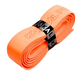Karakal PU Supergrip replacement racquet grip - tennis / badminton / squash - Various Single Colours (Fluorescent Orange, 3 Grips) by Karakal