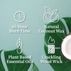 Hemlock Park Crackling Wood Wick Candle Handcrafted with Natural Coconut
