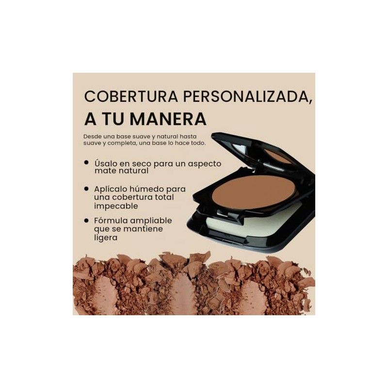 Palladio Base Dual Húmeda y Seca con Esponja y Espejo