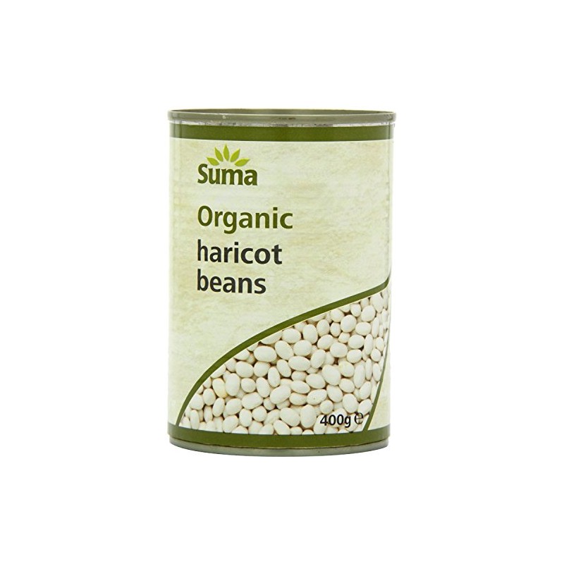 THREE PACKS of Suma Haricot Beans - Organic 400g