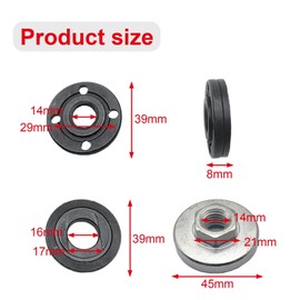 Quick Release Nut for Angle Grinder, M14 Grinder Nut, 5 Pcs Angle Grinder Accessories (2 pcs 125 Lever + Spanner + M14 self-Locking Lever + Hexagonal M14 Lever Angle Grinder Accessories)