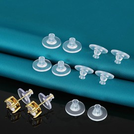 Earring Backs Rubber,200pcs Soft Clear Earring Backs for Studs,Hypoallergenic Silicone Earrings Backs Replacement Safety Back Stoppers