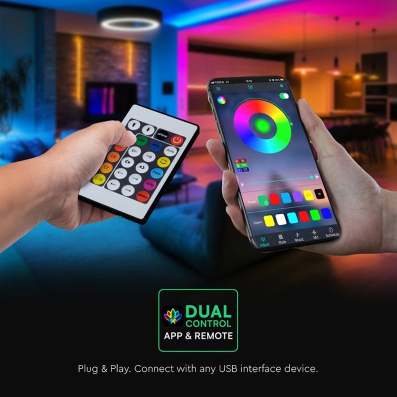 V-TAC Striscia LED RGB Magic Smart 5 Metri –[ 16