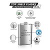 Hip Flask Holding 8 oz - Pocket Size, Stainless Steel,