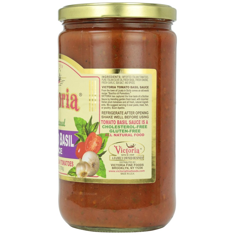 Victoria Tomato Basil Sauce, 24 Ounce