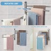 JSVER Towel Rail Stainless Steel 180° Rotation Bath Towel Holder