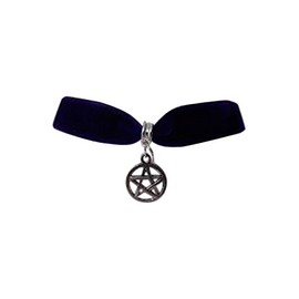 dunns-jewels Black Velvet Choker with a 20mm Pentacle