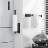 Porta Rollos de Cocina de Acero Inoxidable 304 Negro sin