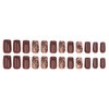 Advanced purple gradient style,Short almond-shaped nails,12 sizes - 24 nail