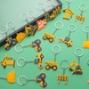 HLenyoy 40Pcs Construction KeyChains Engineering Excavator Tractor Keychain Construction Party