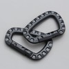 Pack of 2 Plastic Carabiner Hooks, D-Shape Mountaineering Buckle, Plastic