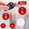 Flintronic Portachiavi Numerati, Targhette Numerate in Plastica, 30 Pezzi