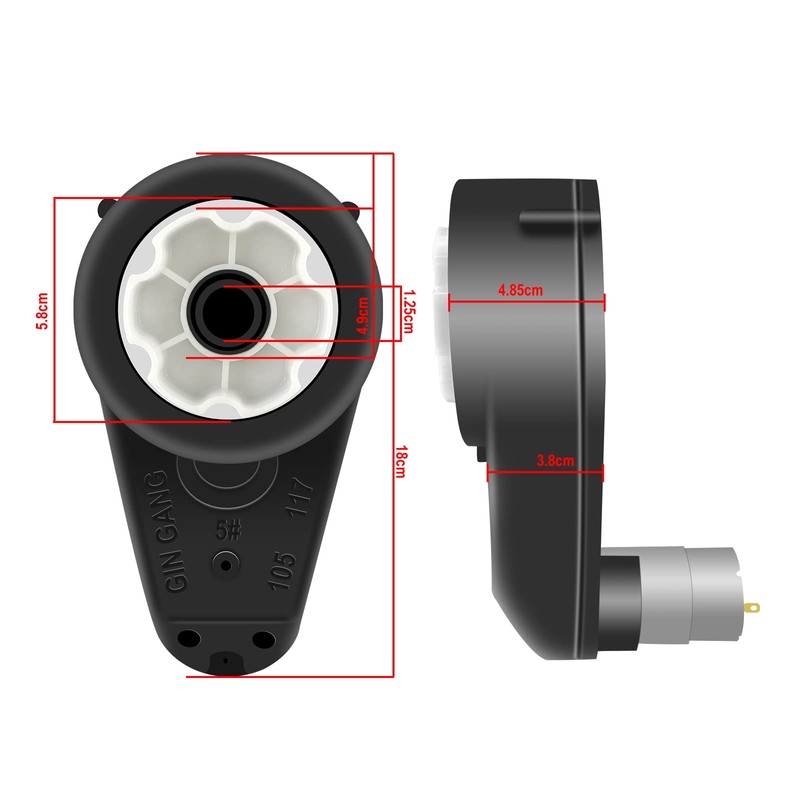 12V 550 40000RPM High Speed Steel Gears Motor Gearbox for