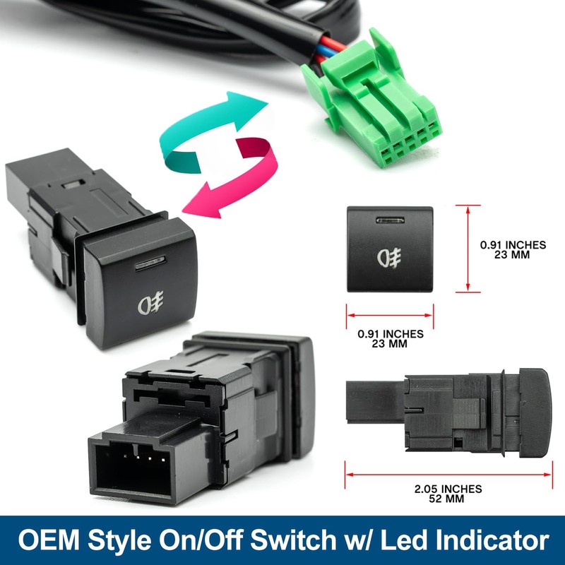 H11 H8 Fog Light Wiring Harness for J'eep 2009-2018 Wrangler