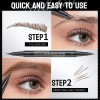2 En 1 Delineado De Cejas Waterproof Con 2 Puntas