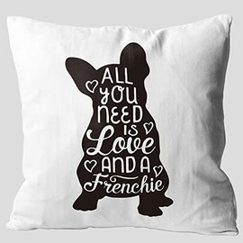 It’s Not Dog Hair It’s French Bulldog Glitter Throw Pillow Covers, Painting French Bulldog Gifts for Dog Lover. (French Bulldog (0037B))