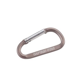 CAPTAIN STAG Aluminum Accessory D Carabiner L (Titanium Gray) UM-1843