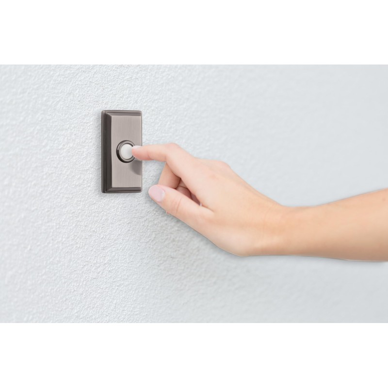 Baldwin 4860 3" x 1-1/2" Illuminated Rectangular Door Bell from