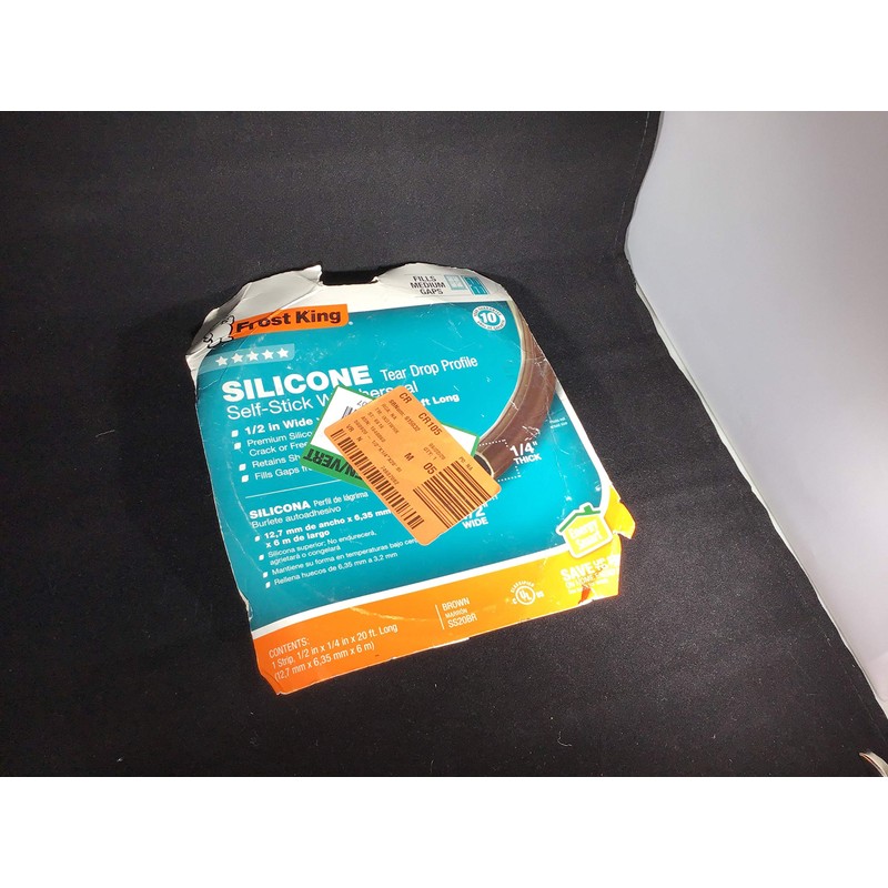 Frost King SS20BR Silicon Smoke Seal, 1/2in Wide x 1/4in