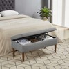 Ball & Cast Storage Ottoman Benches, Walnut & Gray