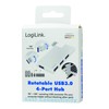 Logilink UA0303 USB 3.0 HUB 90/180 Degree Rotating Silver