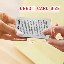 Dad Birthday Gifts from Son - I WILL ALWAYS BE YOUR LITTLE BOY - I Love You Dad Gifts Engraved Wallet Card for Christmas, Valentines, Fathers Day