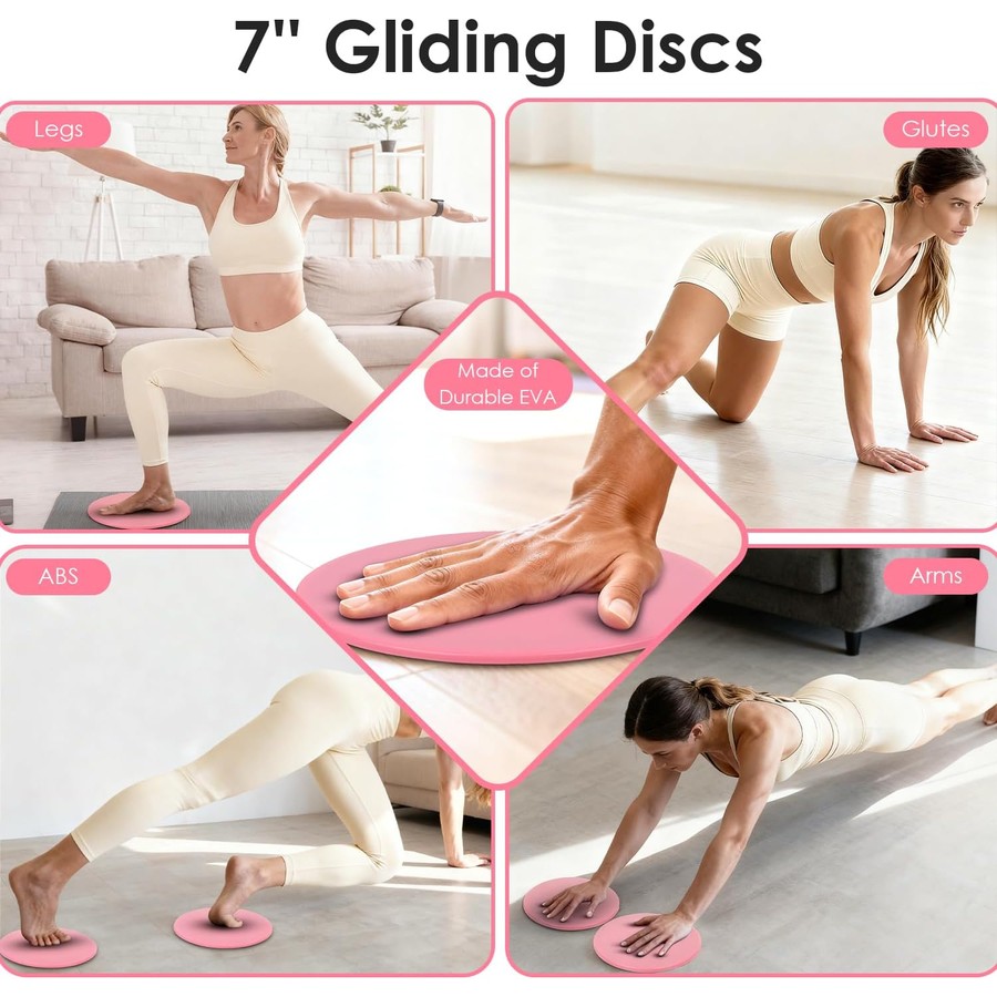 Pilates Ring and Ball Set with Ankle Weights, Resistance Band and Gliding Discs for Home Workout and Core Training