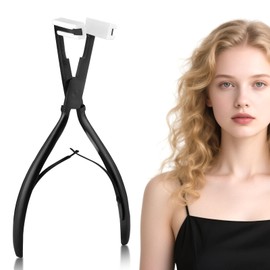 Tape In Haarverlängerungen Zange – Professionelle Zange für Haarverlängerung, Styling Tool mit Silikonpads für Echthaar-Extensions, Edelstahlzange von Tape-In Extensions im Salon oder Zuhause