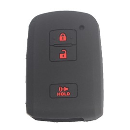 kcpros 2Pcs Rubber 3 Buttons Smart Key Fob Cover Case Skin Protector Keyless with Keychain Compatible with Toyota 4Runner Highlander Cruiser Tacoma Tundra Sequoia 2019 2020 2021 2022