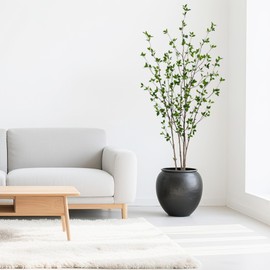 7ft Artificial Citrus Tree – Minimalist Faux Tree for Indoor Décor, Fake Critus Tree Perfect for Home, Office, Living Room, Bedroom & Porch