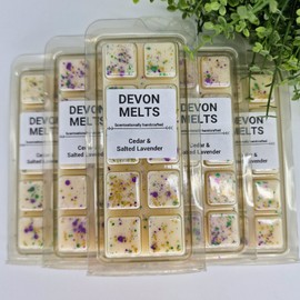 Devon Melts - Cedar & Salted Lavender - Highly Scented 100% Soy Wax Snapbar