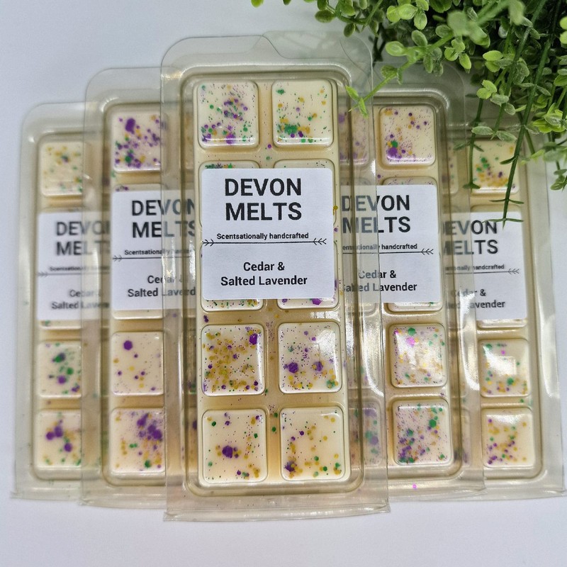 Devon Melts - Cedar & Salted Lavender - Highly Scented