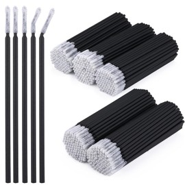 500 Microcepillos Negros Desechables - Microhisopos De Precisión Para Extensiones De Pestañas Y Aplicadores De Rímel - Ideales Para Ojos Pestañas Cejas Y Labios