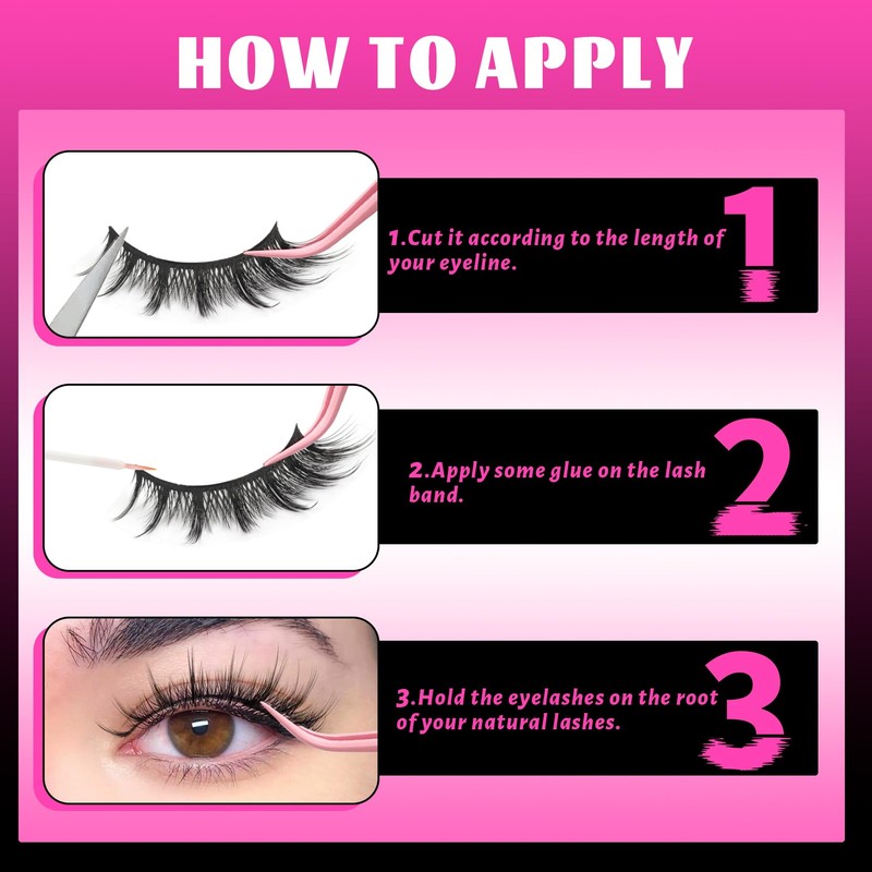 Veleasha Lashes Manga Eyelashes Cat Eye Lashes Spiky Eyelash C