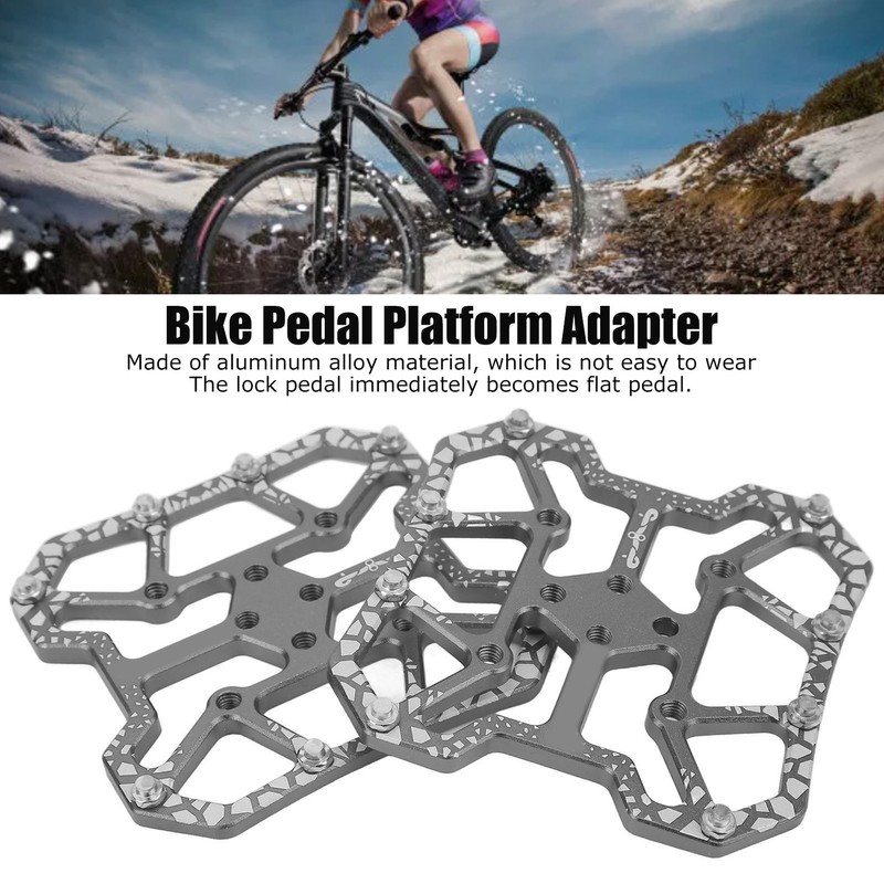 1 Pair Bicycle Clipless Pedal Converter Self Locking Disc Pedals