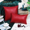 BRAWARM Faux Leather Pillow Covers 22 X 22 Inches, Christmas