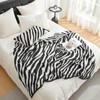 Snuggle Sac Zebra Blanket Black Zebra Print Blanket Twin Size,