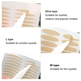 Slip-on eyelid strips, double eyelid strips, eyelid tape, eyelid stripes, invisible eyelid stripes, waterproof eyelid tape, with tweezers, fork rod (960 pieces)