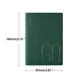 A7 Notebook Small Pocket Notepad Diary Softcover Leather Notebook Embossed Lined Writing Note Book Memo Pad Notes Personal Planner Grey