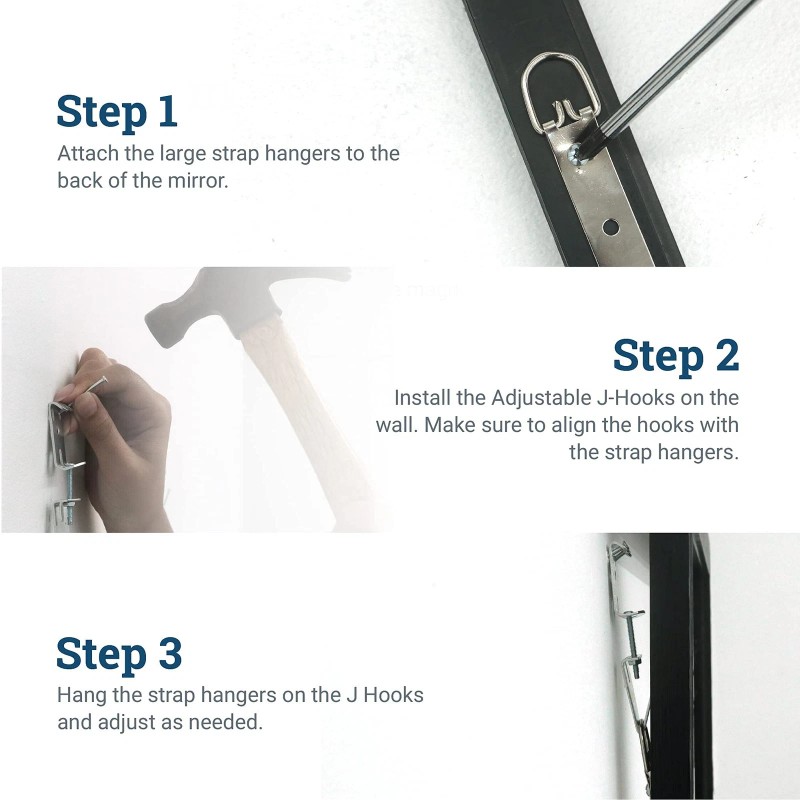 Picture Hang Solutions Mirror Hanging Kit with Hangers and Leveling